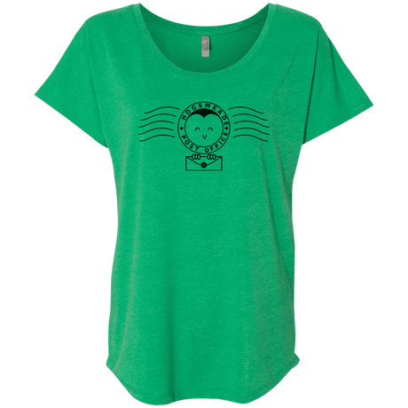 T-Shirts Envy / X-Small Cute Hogsmeade Post Office Stamp Triblend Dolman Sleeve