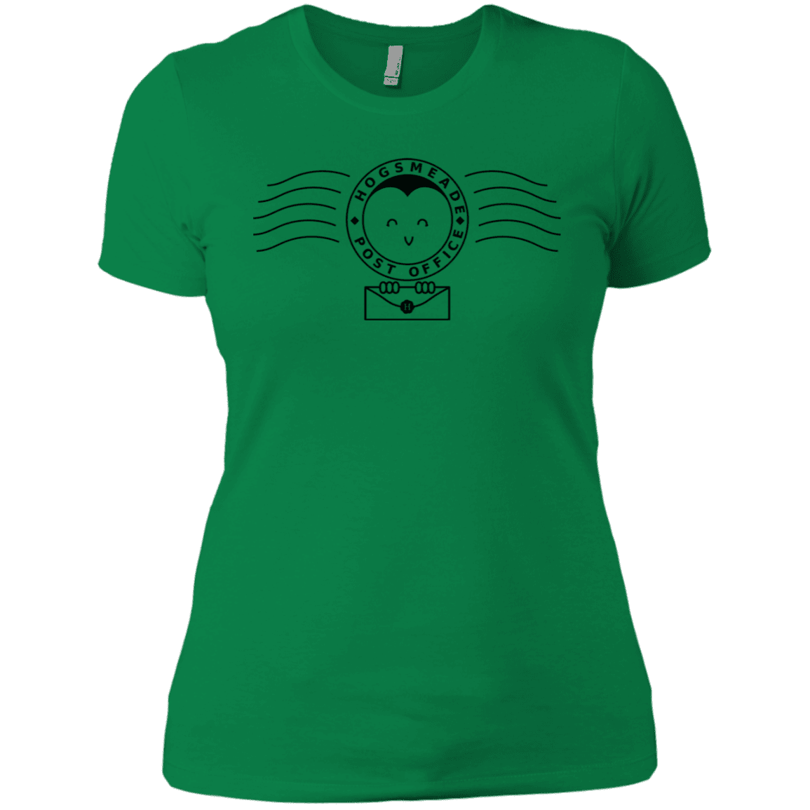 T-Shirts Kelly Green / X-Small Cute Hogsmeade Post Office Stamp Women's Premium T-Shirt