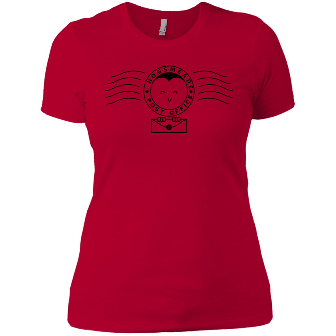 T-Shirts Red / X-Small Cute Hogsmeade Post Office Stamp Women's Premium T-Shirt