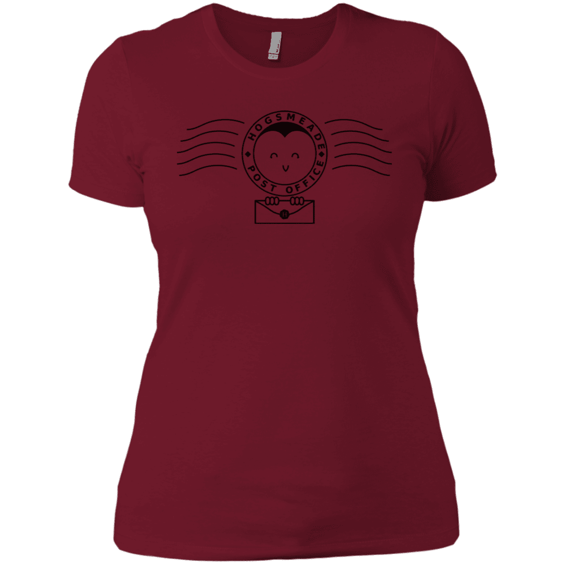 T-Shirts Scarlet / X-Small Cute Hogsmeade Post Office Stamp Women's Premium T-Shirt