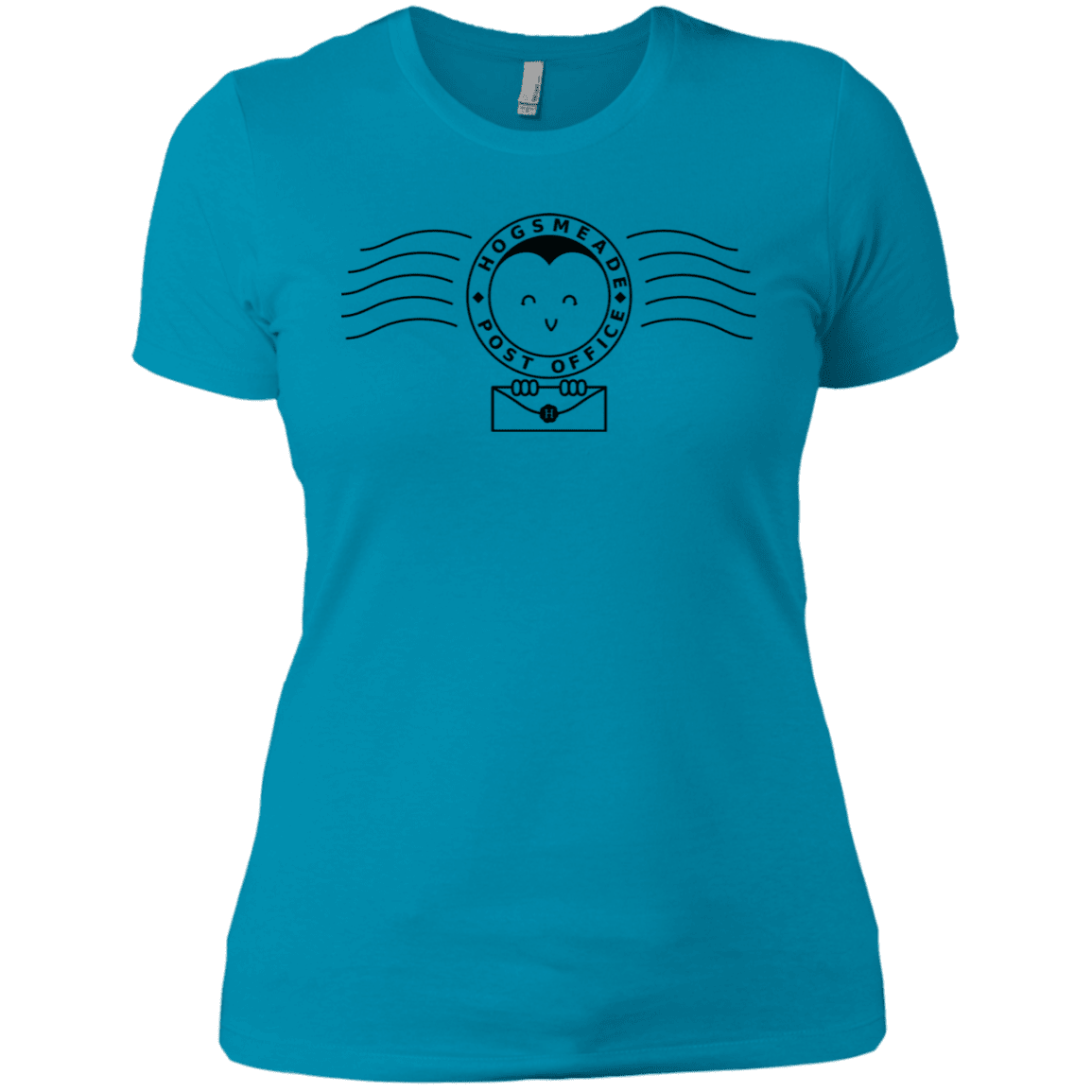 T-Shirts Turquoise / X-Small Cute Hogsmeade Post Office Stamp Women's Premium T-Shirt