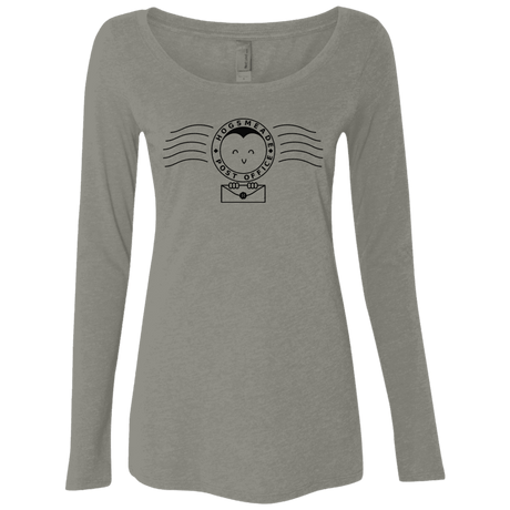 T-Shirts Venetian Grey / S Cute Hogsmeade Post Office Stamp Women's Triblend Long Sleeve Shirt