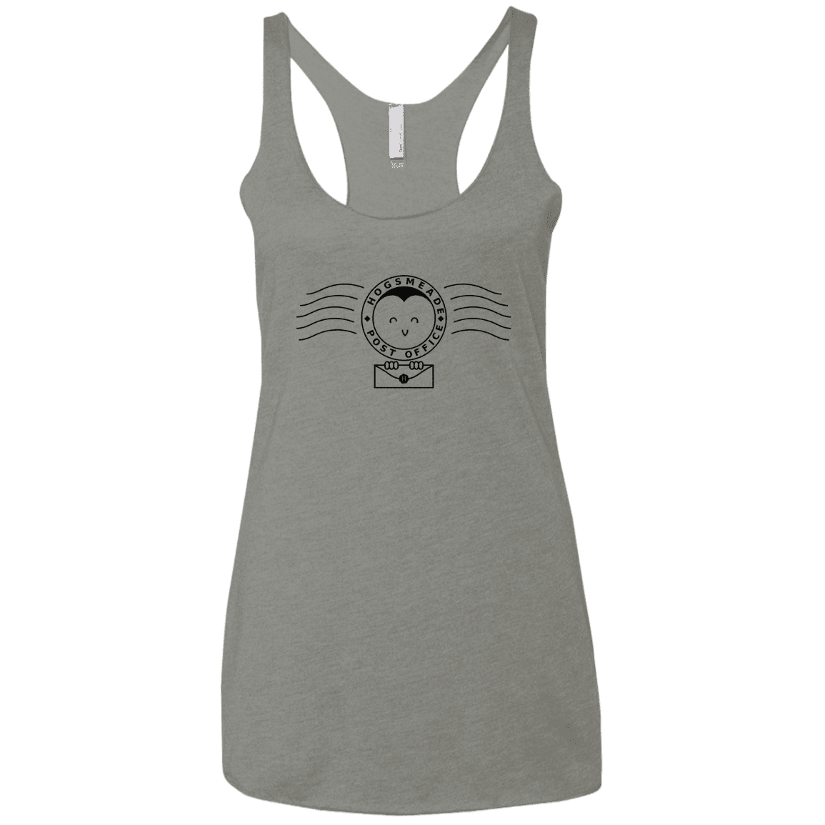 T-Shirts Venetian Grey / X-Small Cute Hogsmeade Post Office Stamp Women's Triblend Racerback Tank