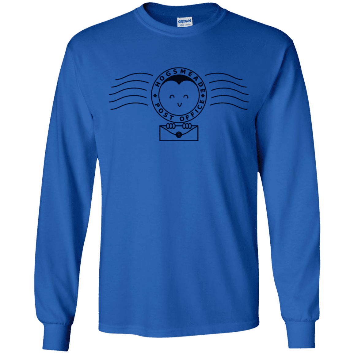 T-Shirts Royal / YS Cute Hogsmeade Post Office Stamp Youth Long Sleeve T-Shirt