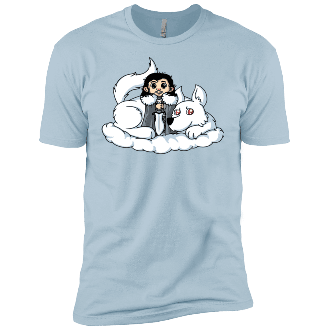 T-Shirts Light Blue / YXS Cute Jon Snow and Ghost Boys Premium T-Shirt