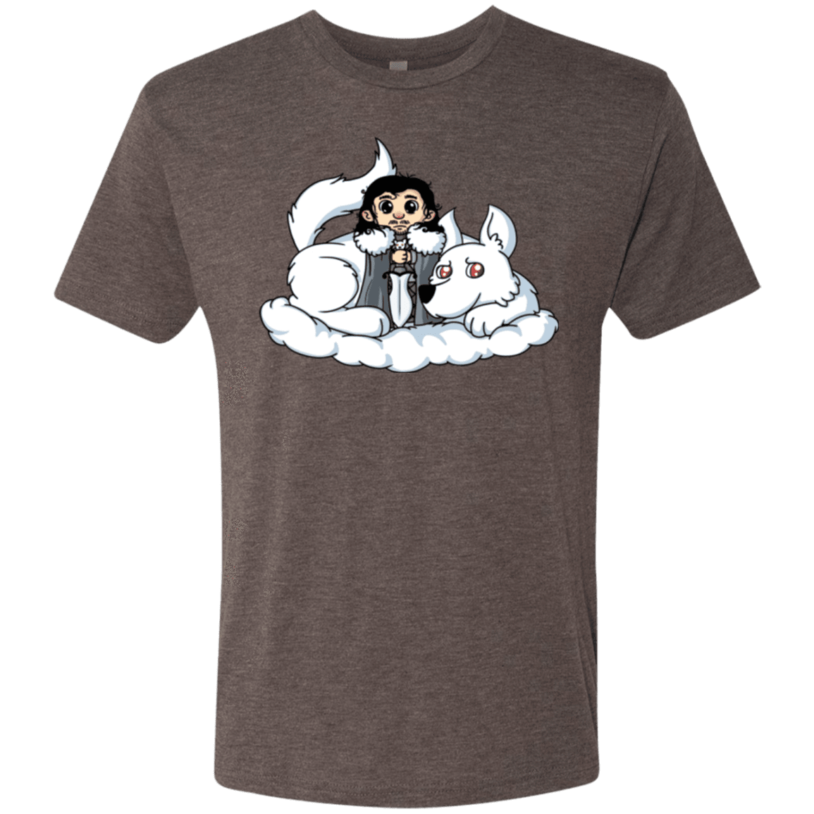 T-Shirts Macchiato / Small Cute Jon Snow and Ghost Men's Triblend T-Shirt