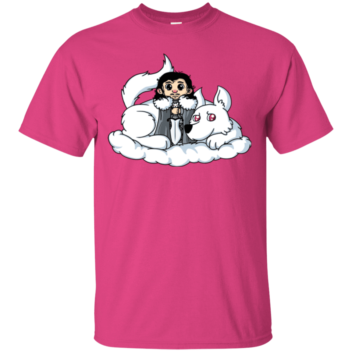 T-Shirts Heliconia / Small Cute Jon Snow and Ghost T-Shirt