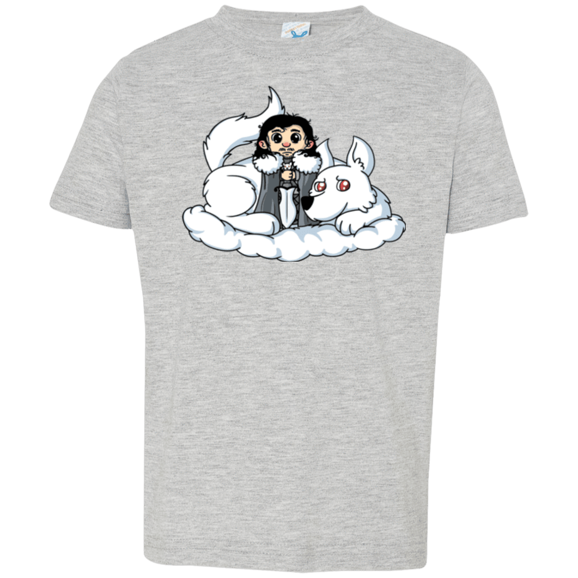 T-Shirts Heather / 2T Cute Jon Snow and Ghost Toddler Premium T-Shirt