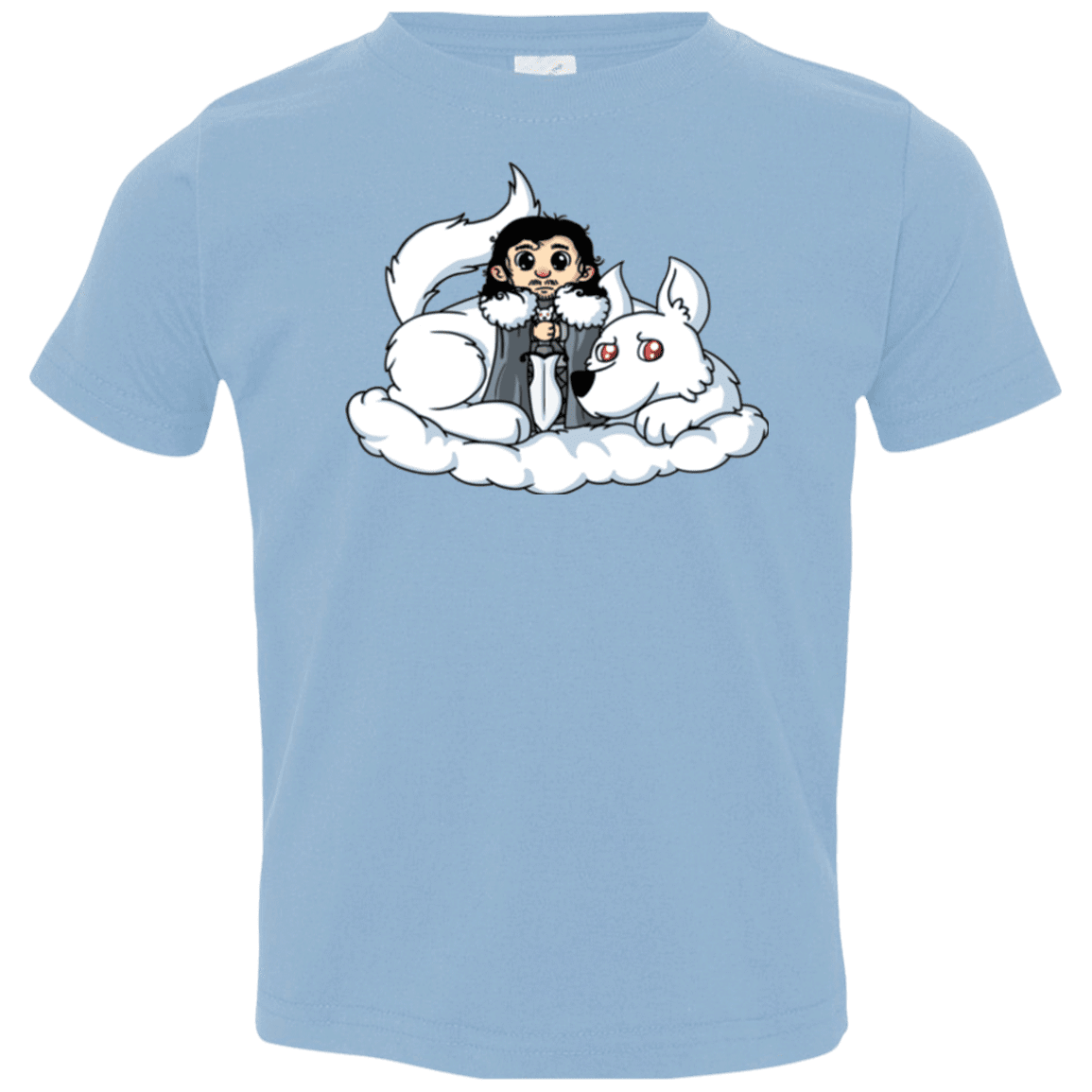 T-Shirts Light Blue / 2T Cute Jon Snow and Ghost Toddler Premium T-Shirt