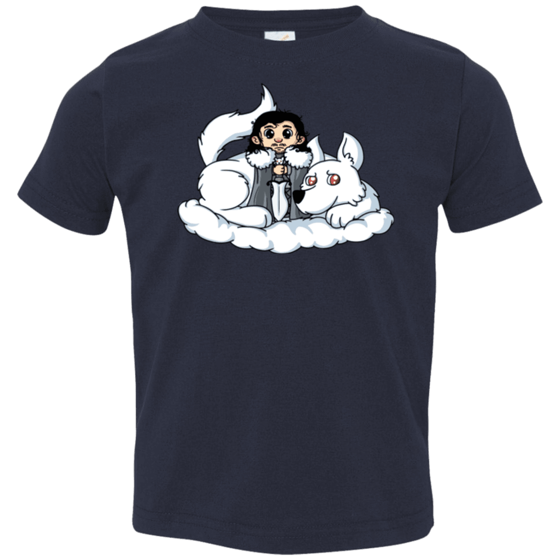 T-Shirts Navy / 2T Cute Jon Snow and Ghost Toddler Premium T-Shirt