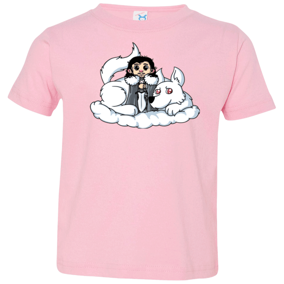 T-Shirts Pink / 2T Cute Jon Snow and Ghost Toddler Premium T-Shirt