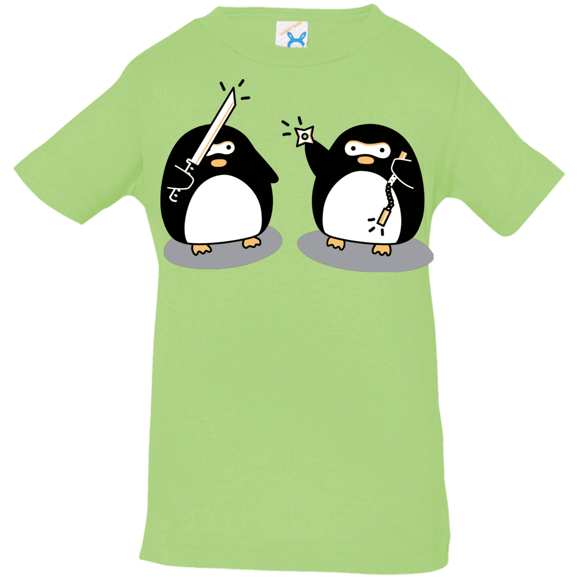 T-Shirts Key Lime / 6 Months Cute Ninja Penguins Infant Premium T-Shirt