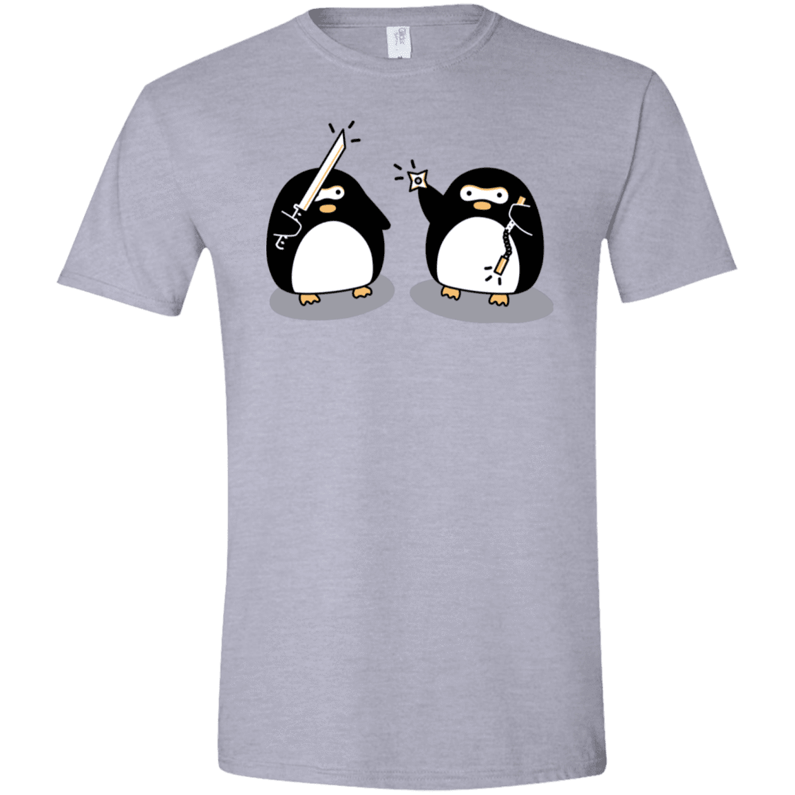 T-Shirts Sport Grey / X-Small Cute Ninja Penguins Men's Semi-Fitted Softstyle