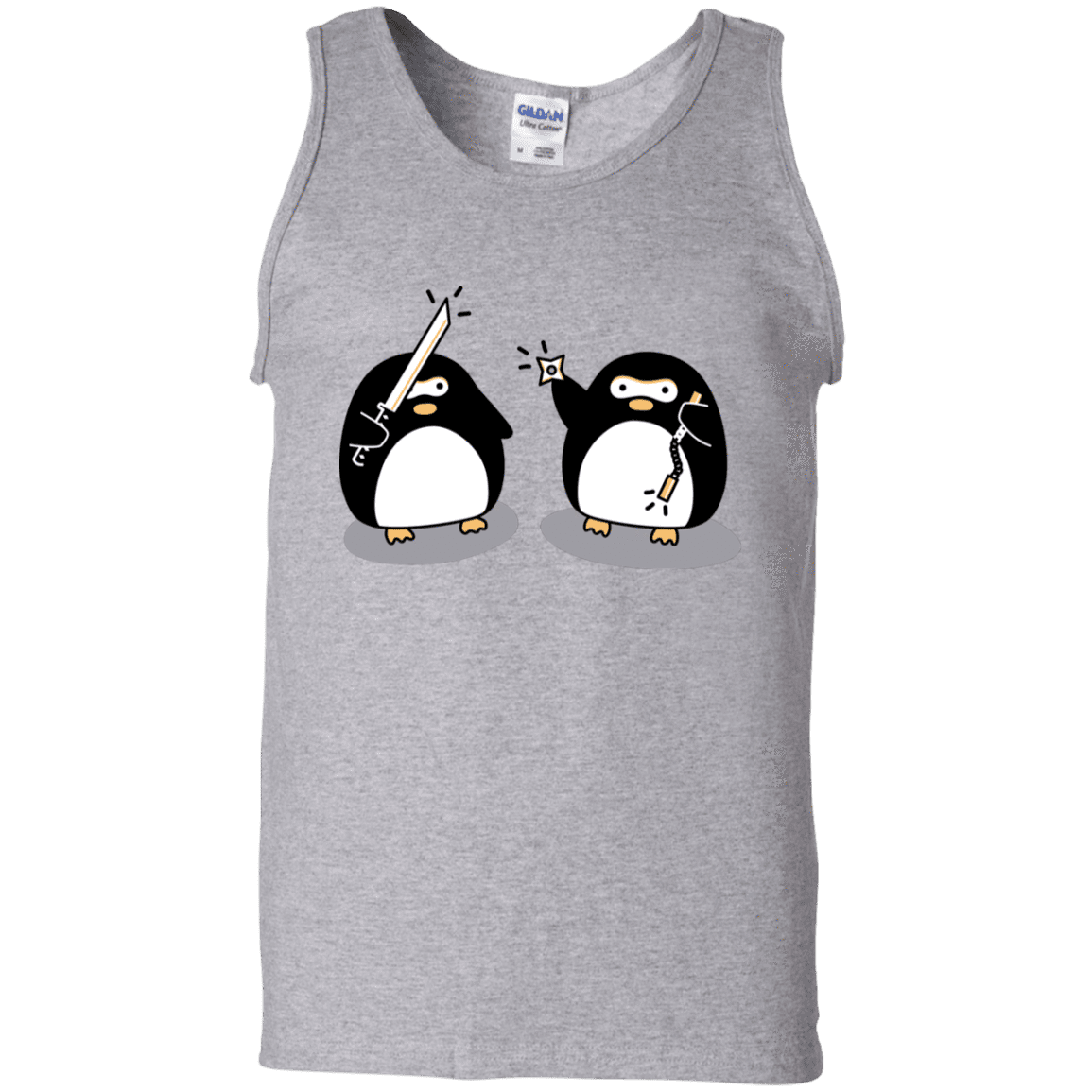 T-Shirts Sport Grey / S Cute Ninja Penguins Men's Tank Top