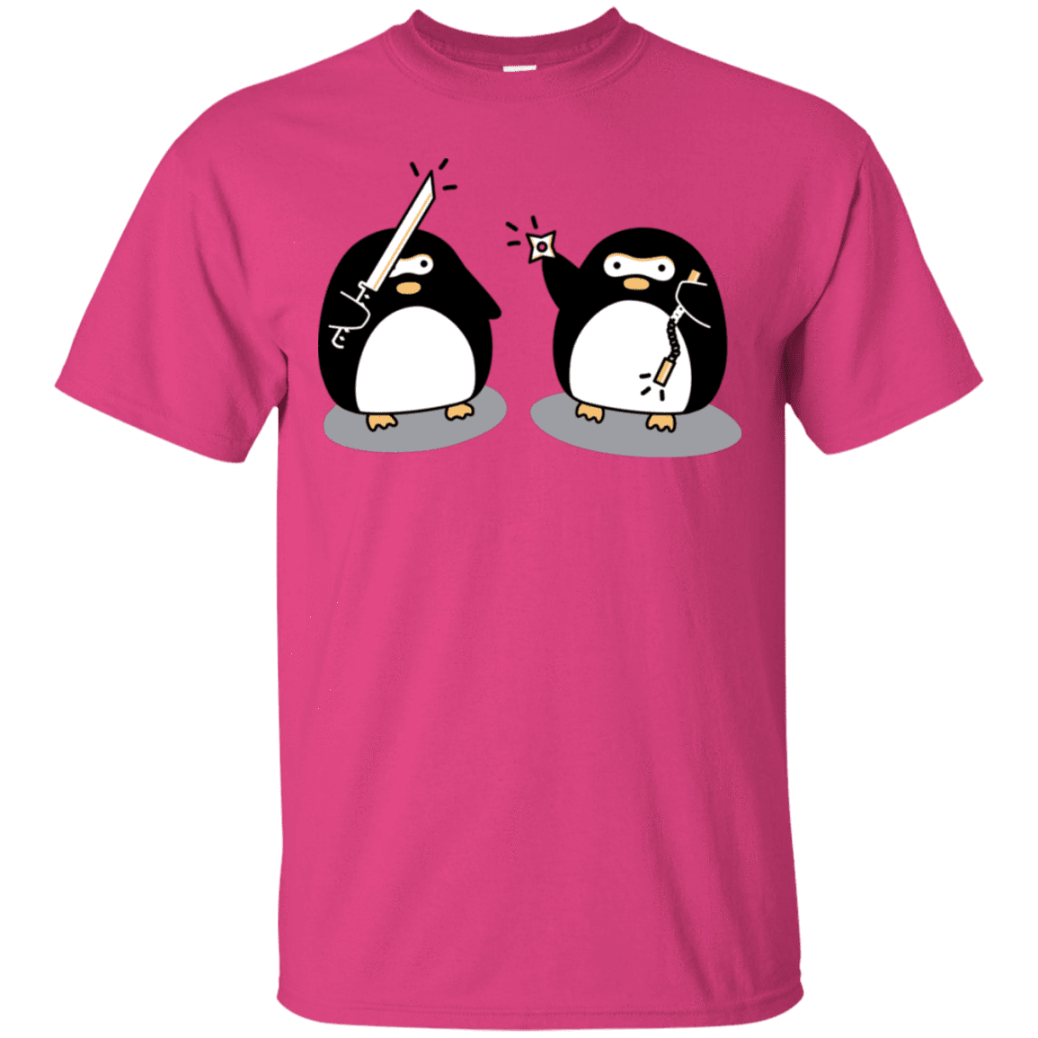 T-Shirts Heliconia / S Cute Ninja Penguins T-Shirt