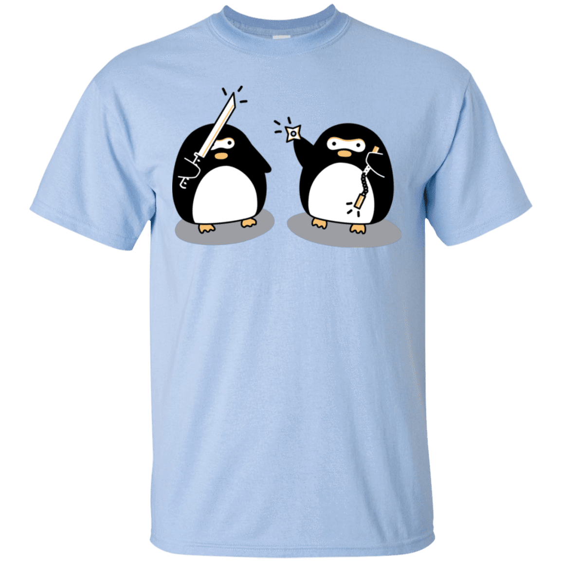 T-Shirts Light Blue / S Cute Ninja Penguins T-Shirt