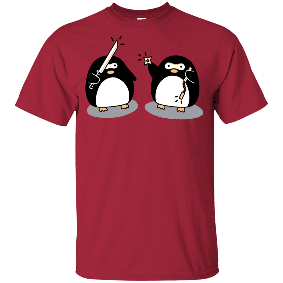 T-Shirts Cardinal / YXS Cute Ninja Penguins Youth T-Shirt