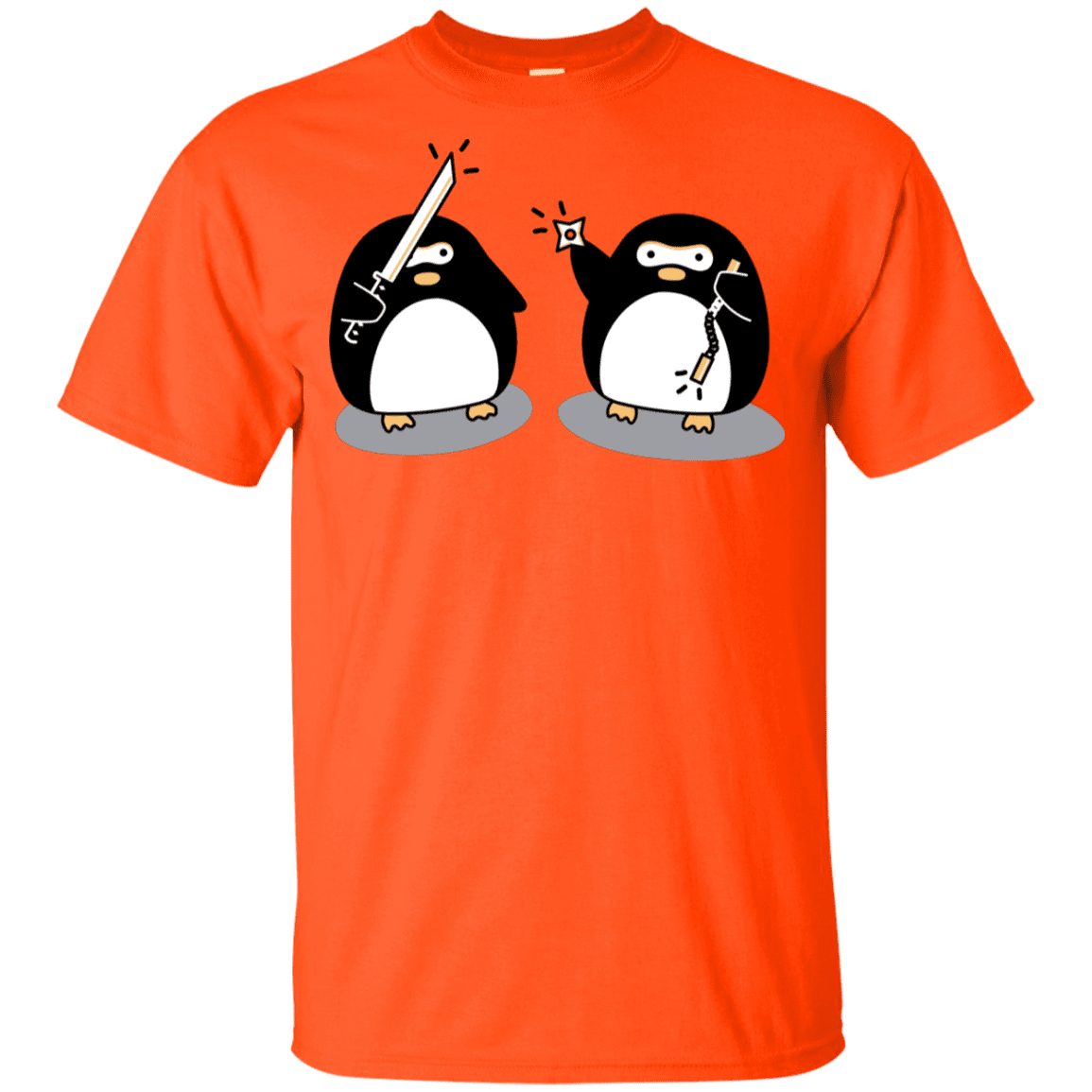 T-Shirts Orange / YXS Cute Ninja Penguins Youth T-Shirt