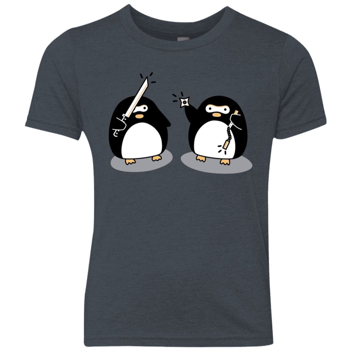 T-Shirts Vintage Navy / YXS Cute Ninja Penguins Youth Triblend T-Shirt