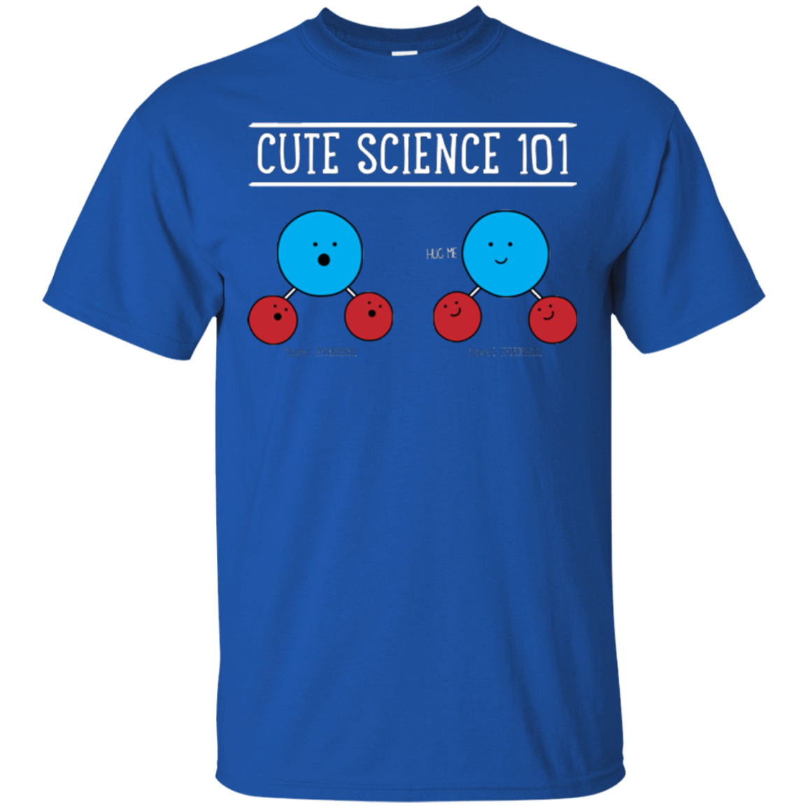 T-Shirts Royal / Small Cute Science - Hydrophobic & Hydrophillic T-Shirt