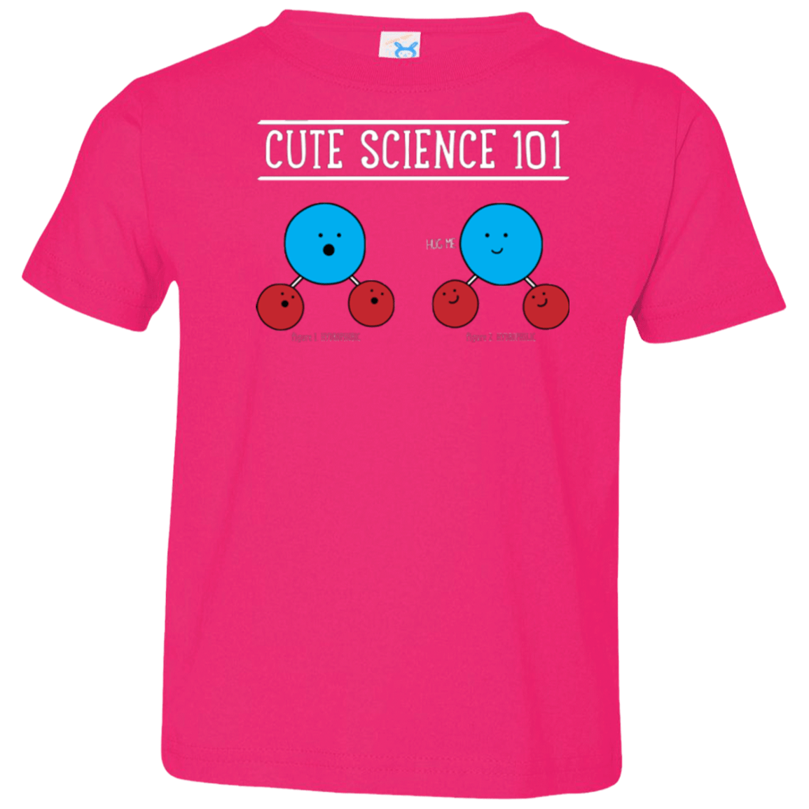 T-Shirts Hot Pink / 2T Cute Science - Hydrophobic & Hydrophillic Toddler Premium T-Shirt