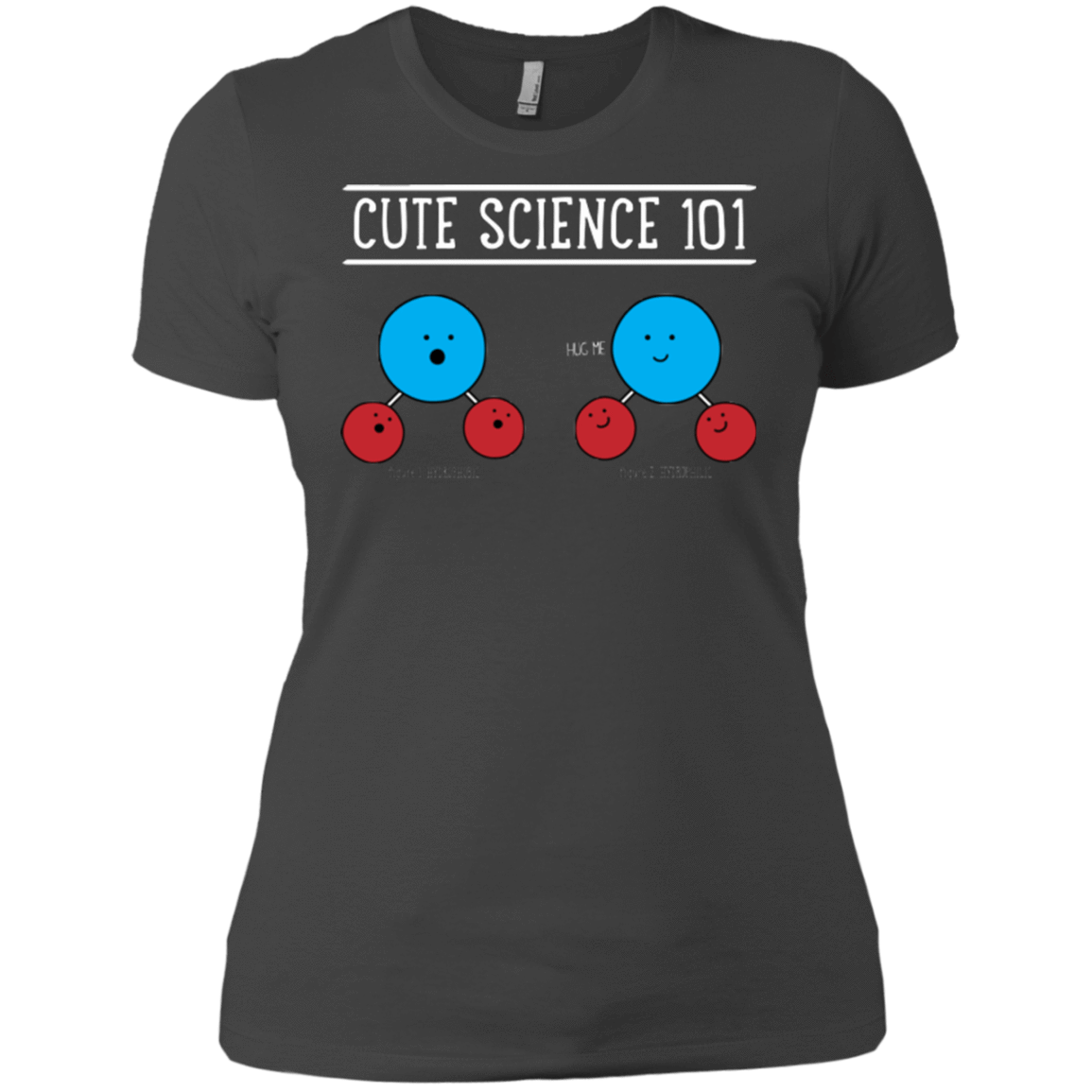 T-Shirts Heavy Metal / X-Small Cute Science - Hydrophobic & Hydrophillic Women's Premium T-Shirt