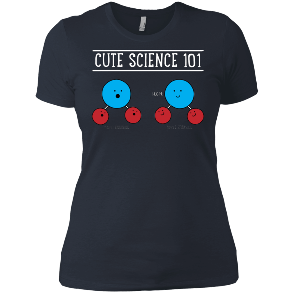 T-Shirts Indigo / X-Small Cute Science - Hydrophobic & Hydrophillic Women's Premium T-Shirt