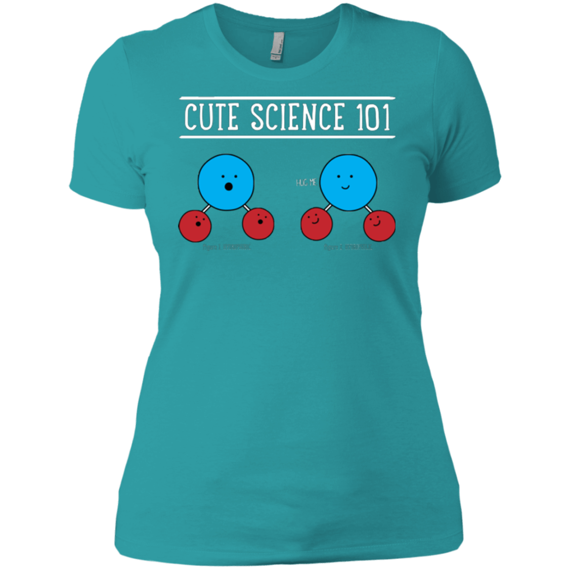 T-Shirts Tahiti Blue / X-Small Cute Science - Hydrophobic & Hydrophillic Women's Premium T-Shirt