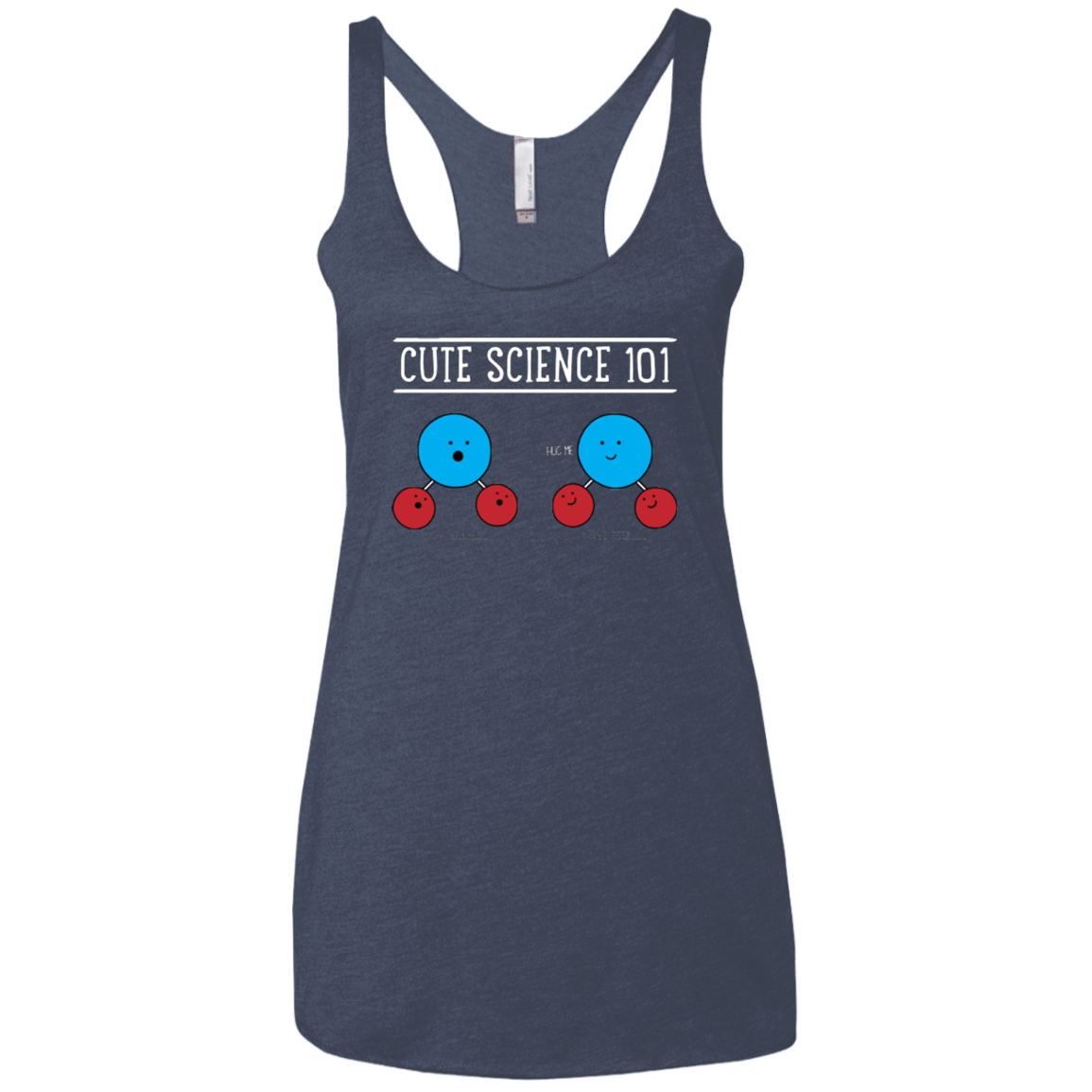 T-Shirts Vintage Navy / X-Small Cute Science - Hydrophobic & Hydrophillic Women's Triblend Racerback Tank
