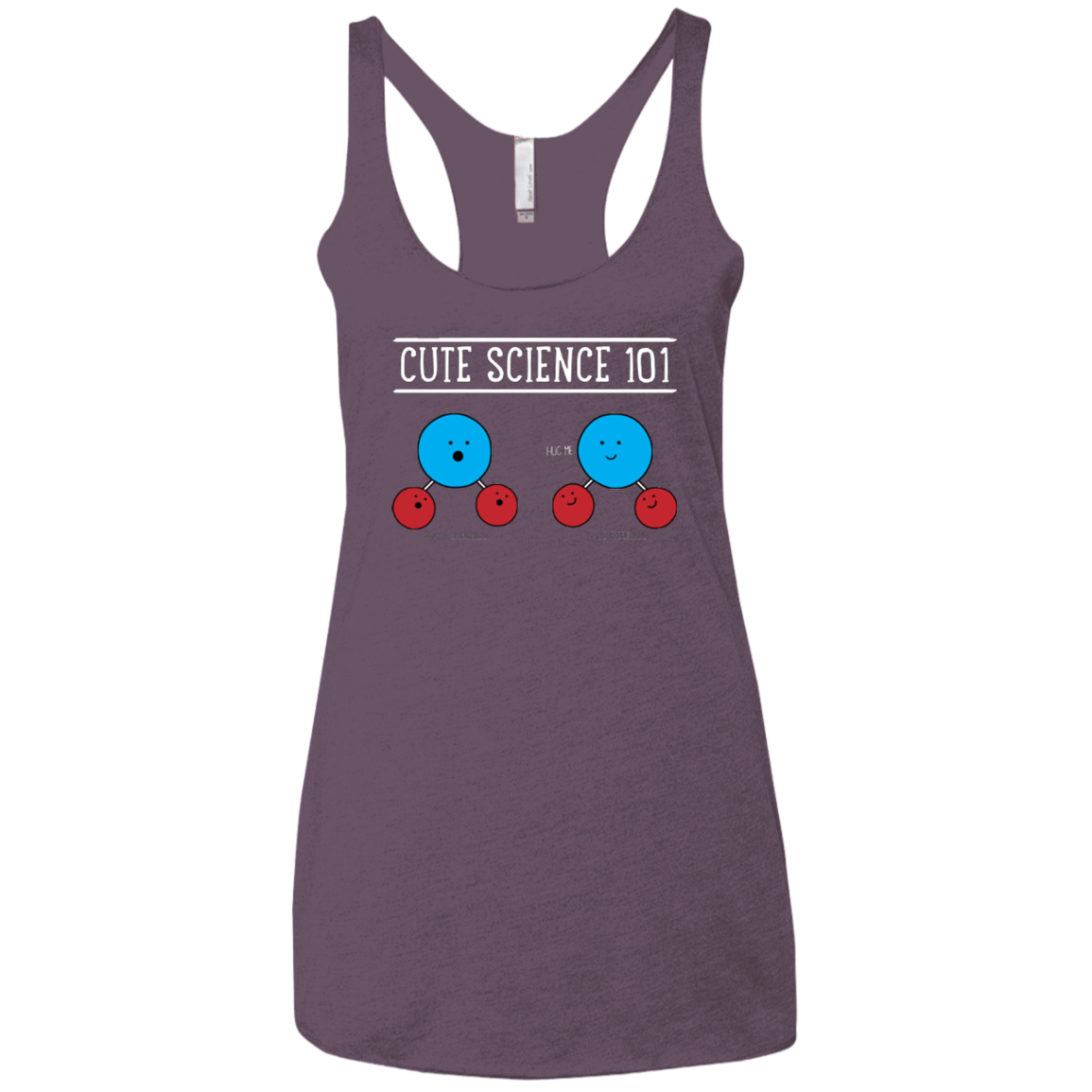 T-Shirts Vintage Purple / X-Small Cute Science - Hydrophobic & Hydrophillic Women's Triblend Racerback Tank