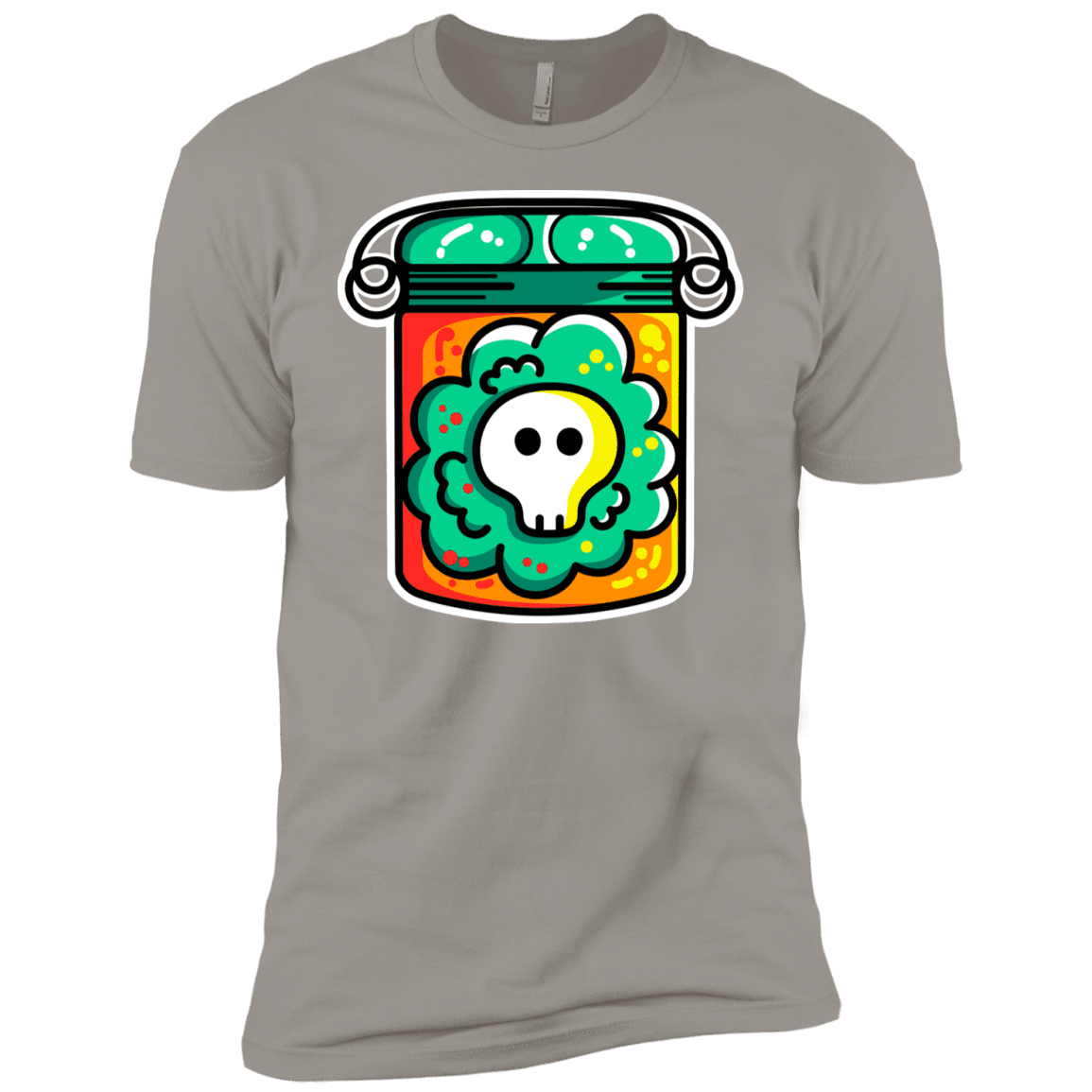 T-Shirts Light Grey / YXS Cute Skull In A Jar Boys Premium T-Shirt