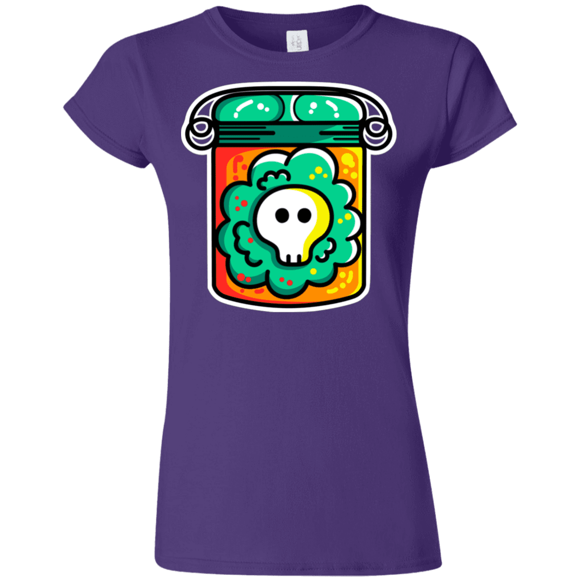 T-Shirts Purple / S Cute Skull In A Jar Junior Slimmer-Fit T-Shirt