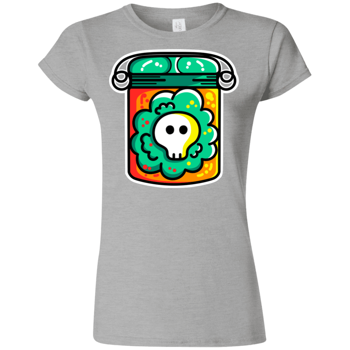 T-Shirts Sport Grey / S Cute Skull In A Jar Junior Slimmer-Fit T-Shirt
