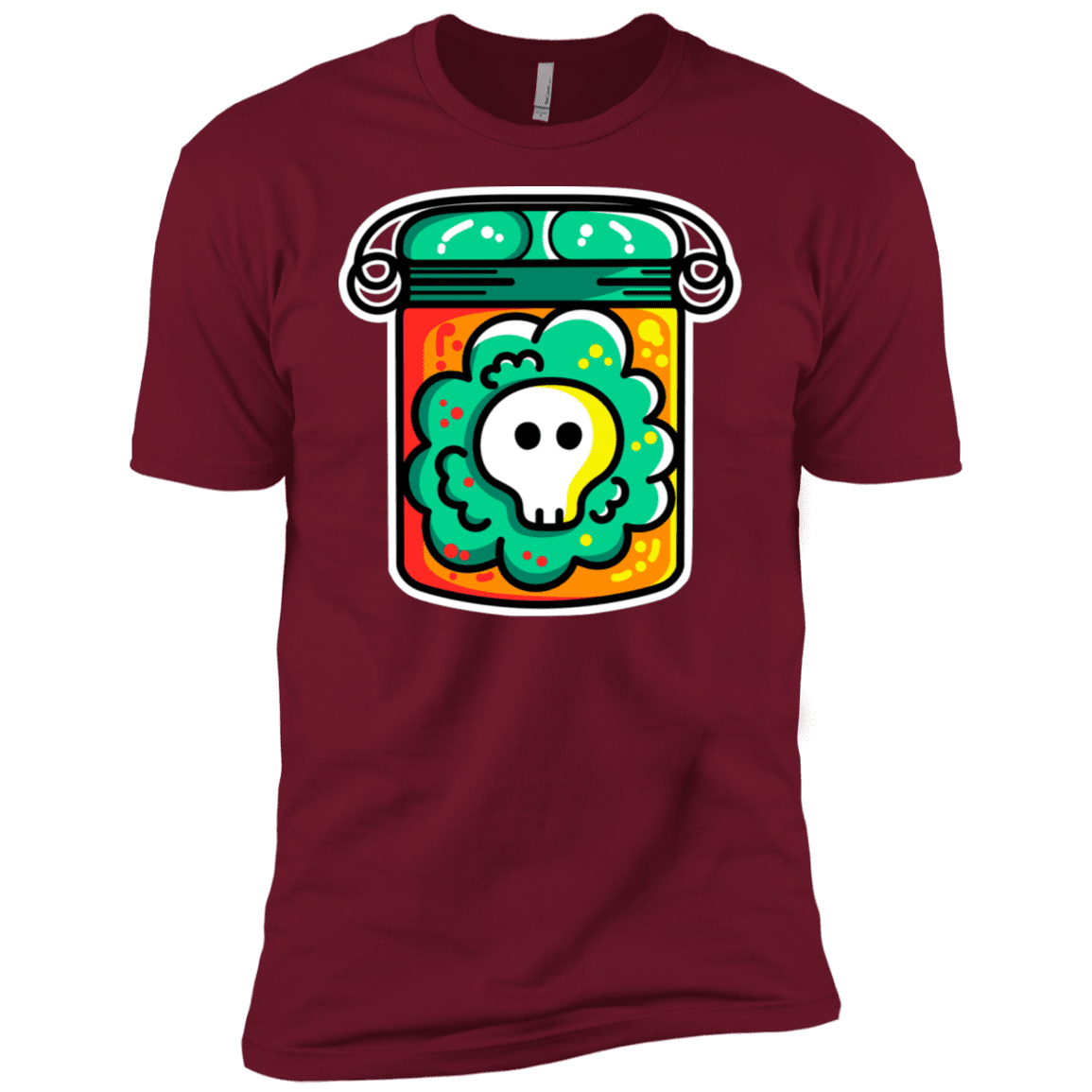 T-Shirts Cardinal / X-Small Cute Skull In A Jar Men's Premium T-Shirt