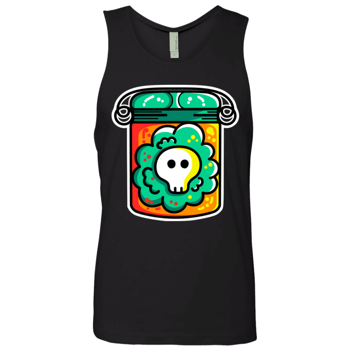 T-Shirts Black / S Cute Skull In A Jar Men's Premium Tank Top