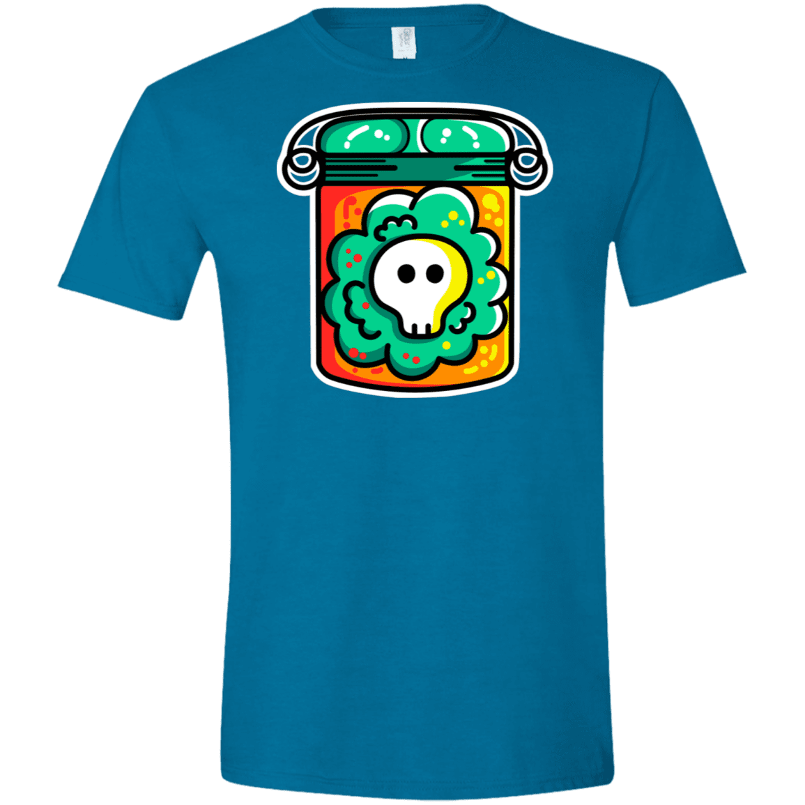 T-Shirts Antique Sapphire / S Cute Skull In A Jar Men's Semi-Fitted Softstyle