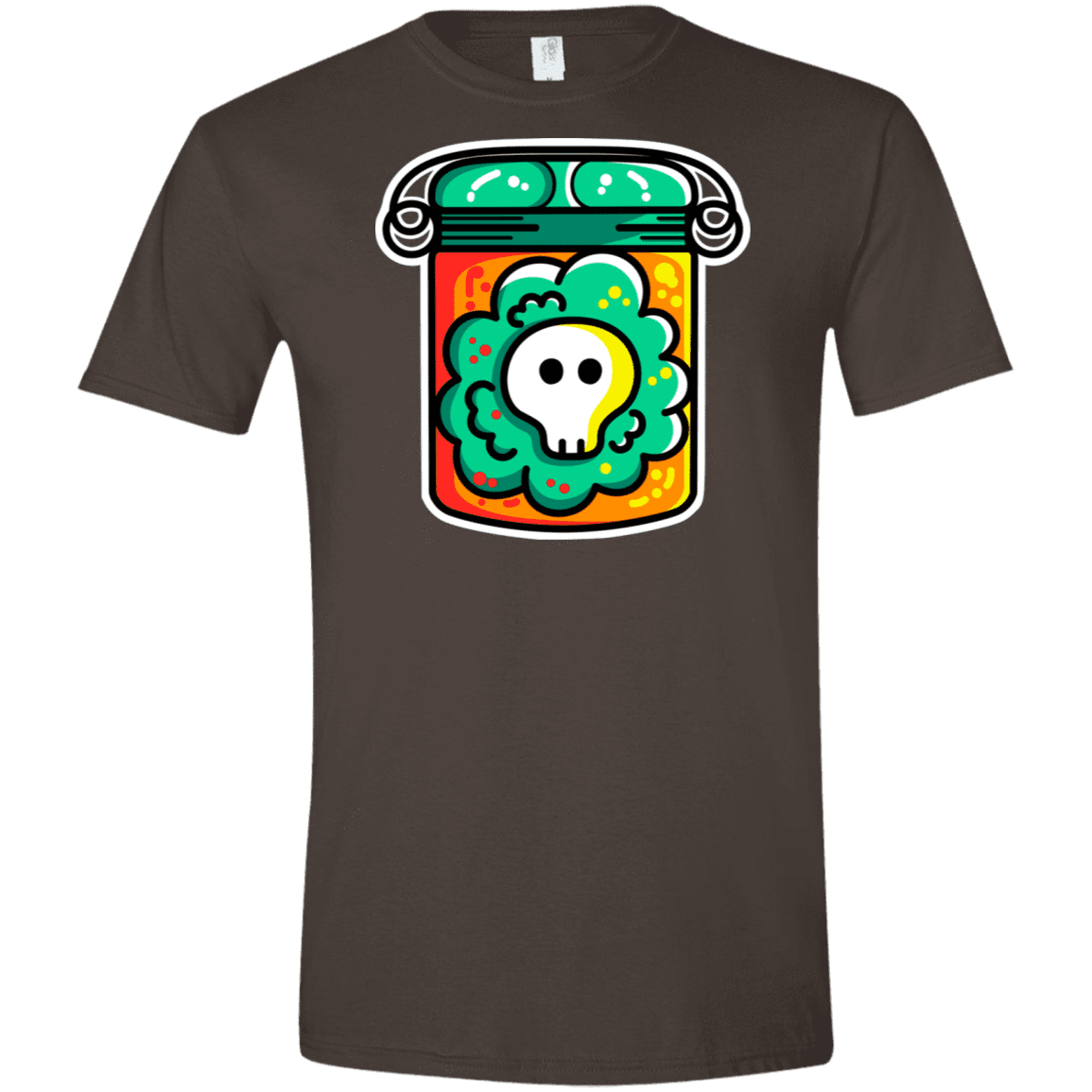 T-Shirts Dark Chocolate / S Cute Skull In A Jar Men's Semi-Fitted Softstyle