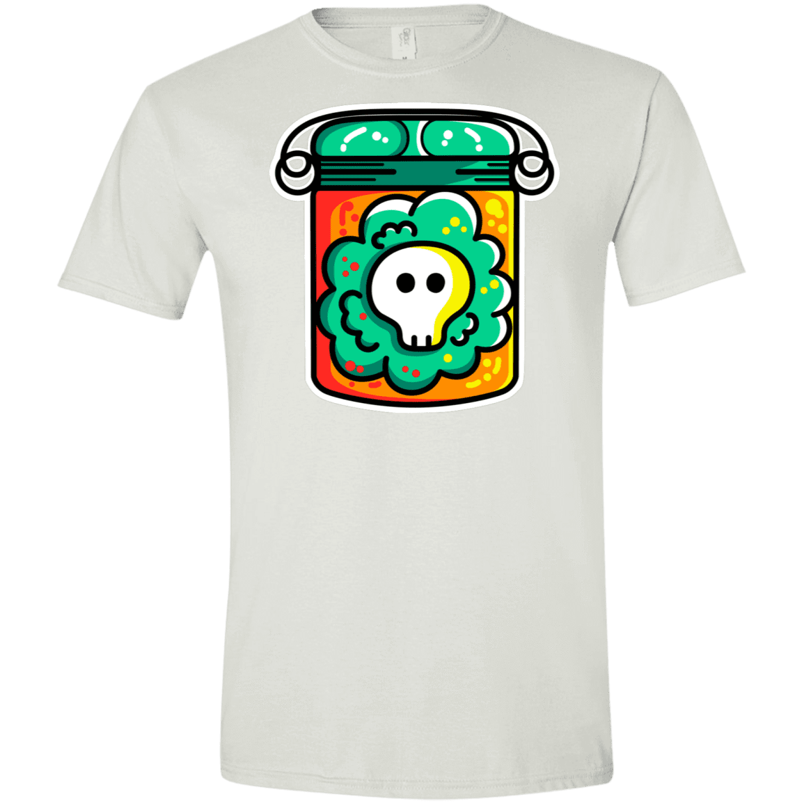T-Shirts White / X-Small Cute Skull In A Jar Men's Semi-Fitted Softstyle