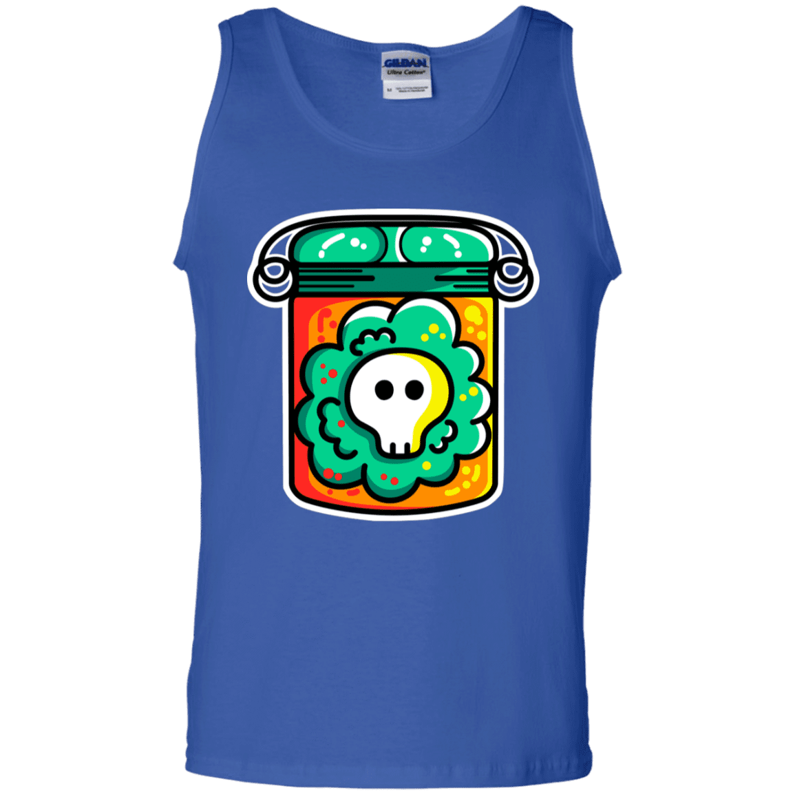 T-Shirts Royal / S Cute Skull In A Jar Men's Tank Top