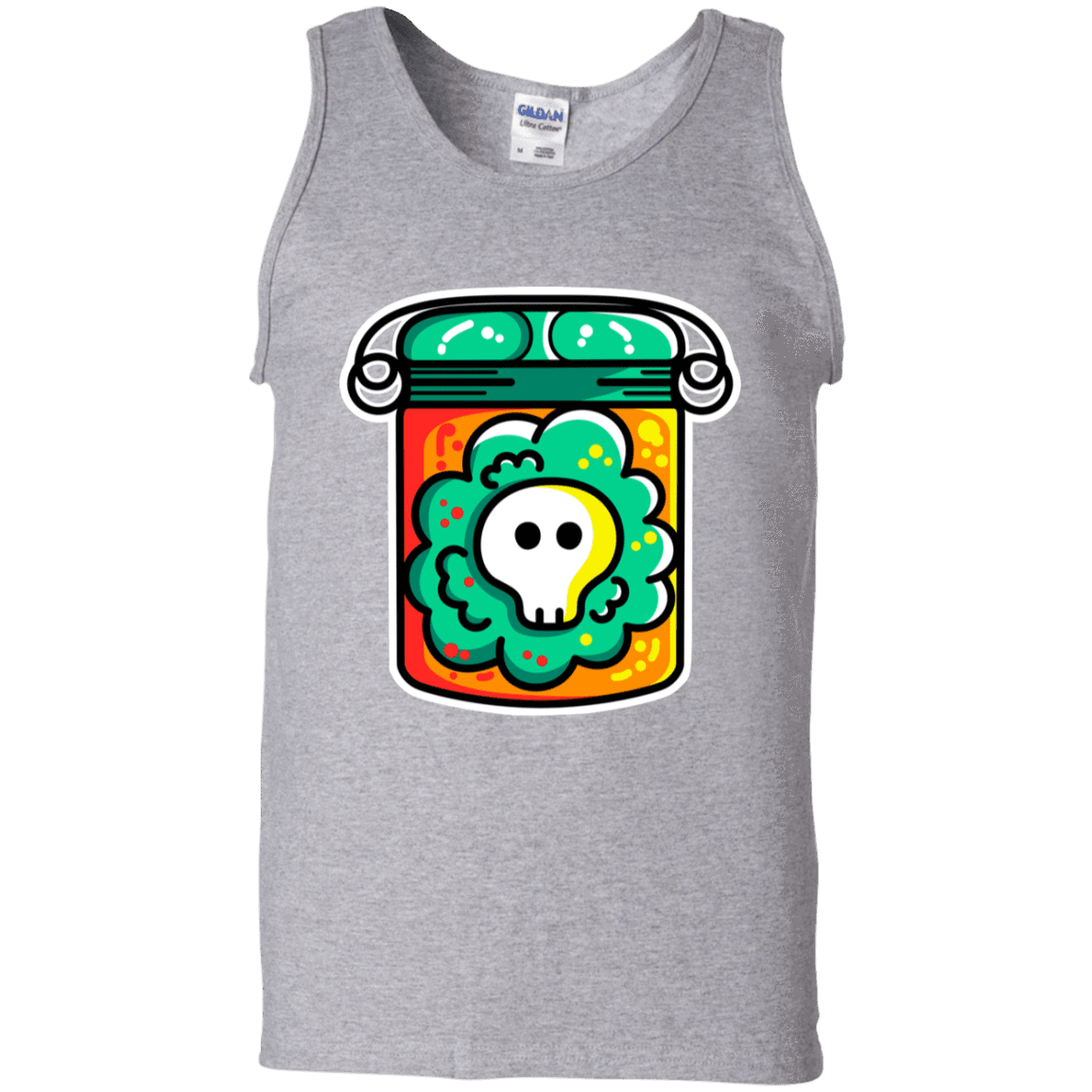 T-Shirts Sport Grey / S Cute Skull In A Jar Men's Tank Top
