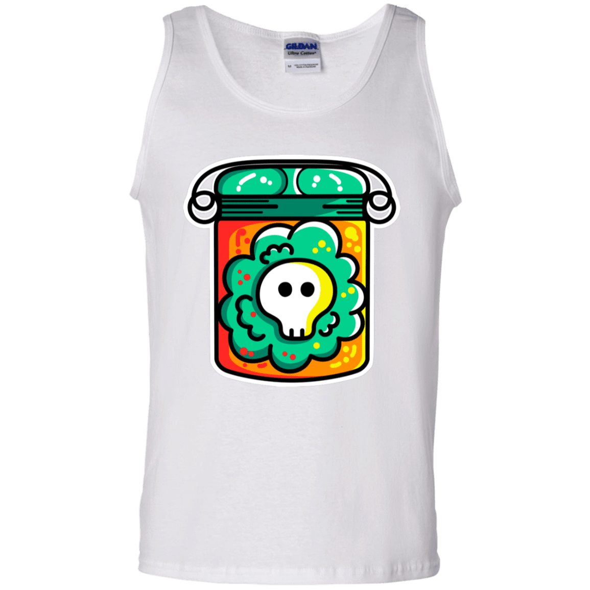 T-Shirts White / S Cute Skull In A Jar Men's Tank Top