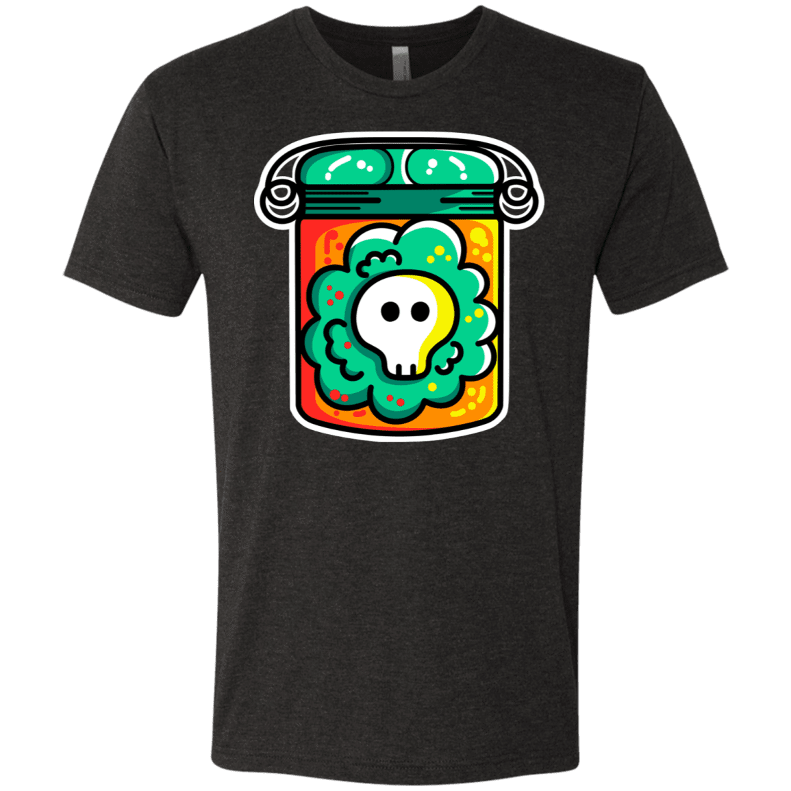 T-Shirts Vintage Black / S Cute Skull In A Jar Men's Triblend T-Shirt