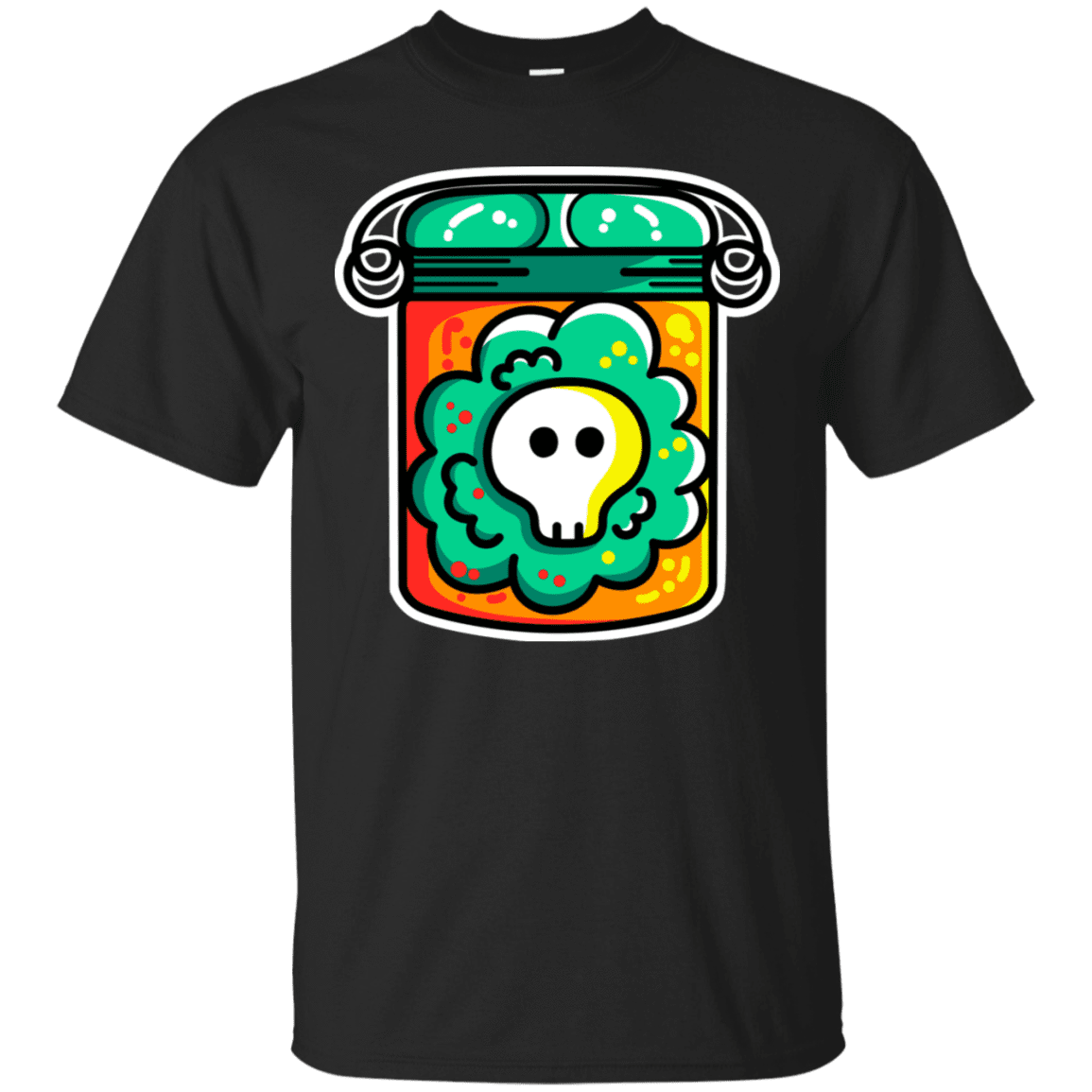 T-Shirts Black / S Cute Skull In A Jar T-Shirt