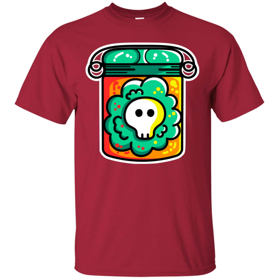 T-Shirts Cardinal / S Cute Skull In A Jar T-Shirt