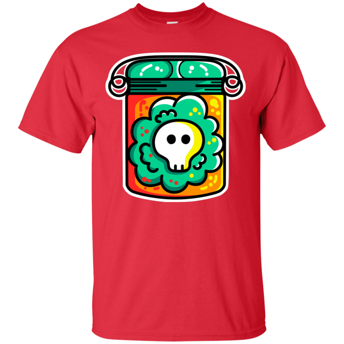 T-Shirts Red / S Cute Skull In A Jar T-Shirt
