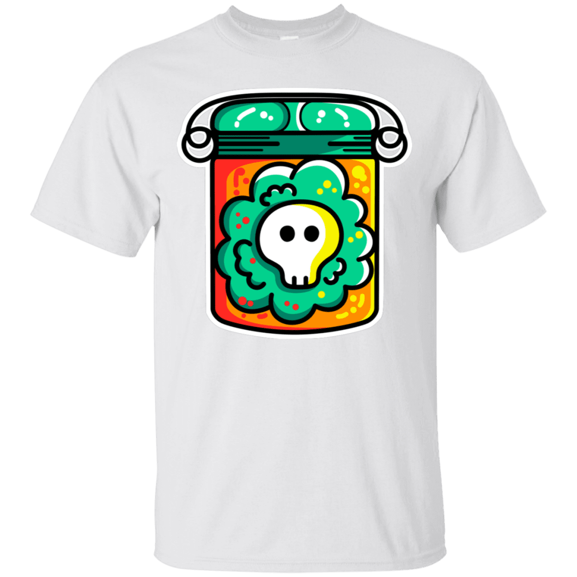 T-Shirts White / S Cute Skull In A Jar T-Shirt