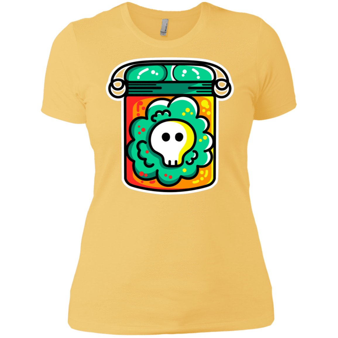 T-Shirts Banana Cream/ / X-Small Cute Skull In A Jar Women's Premium T-Shirt