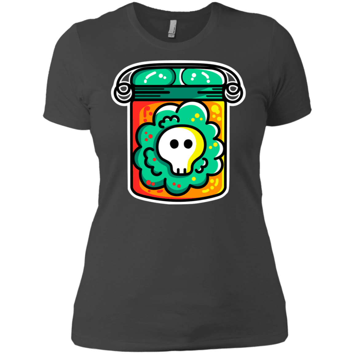 T-Shirts Heavy Metal / X-Small Cute Skull In A Jar Women's Premium T-Shirt