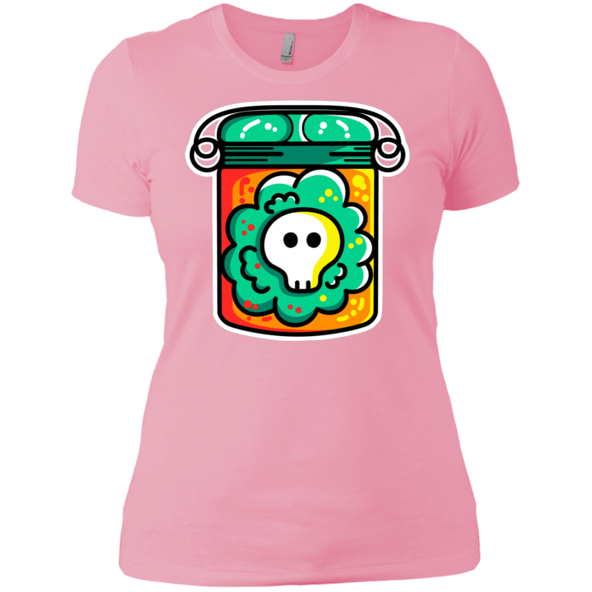 T-Shirts Light Pink / X-Small Cute Skull In A Jar Women's Premium T-Shirt