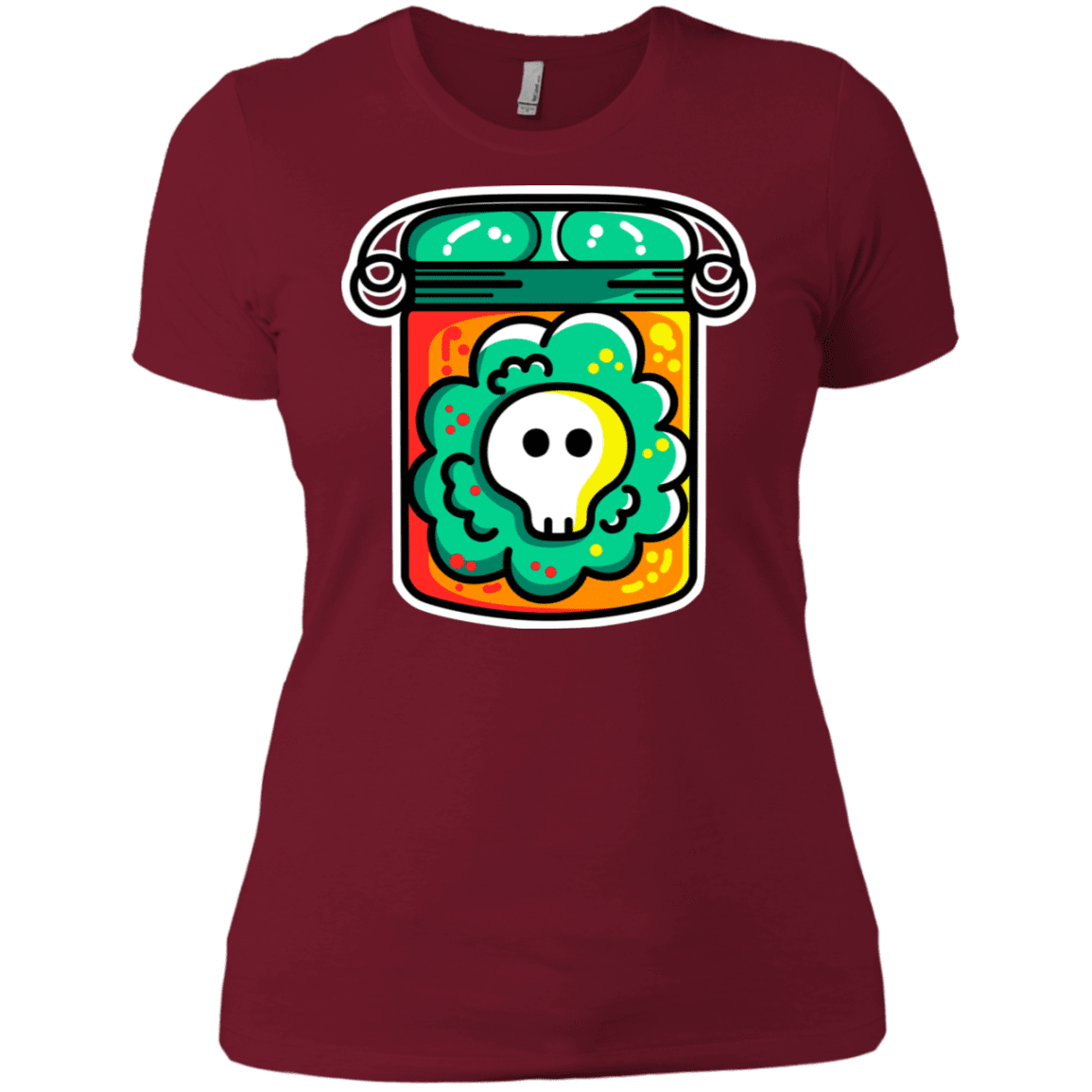 T-Shirts Scarlet / S Cute Skull In A Jar Women's Premium T-Shirt